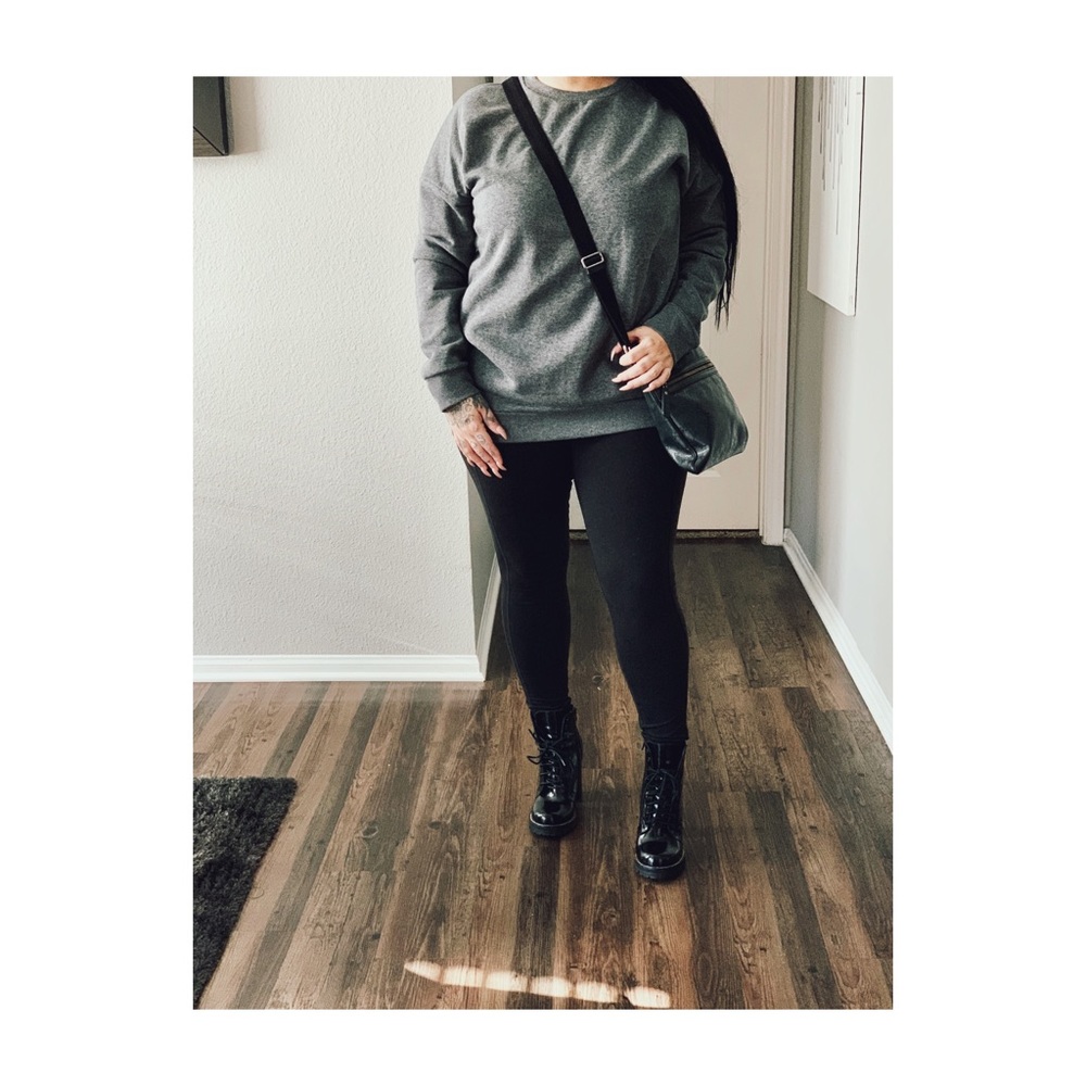 Gray oversized sweater